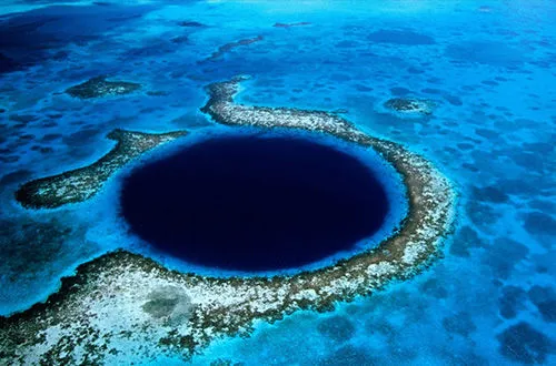 Belize - Modrá diera (Blue hole)