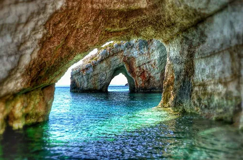 Grécko - modrá jaskyňa Zakynthos